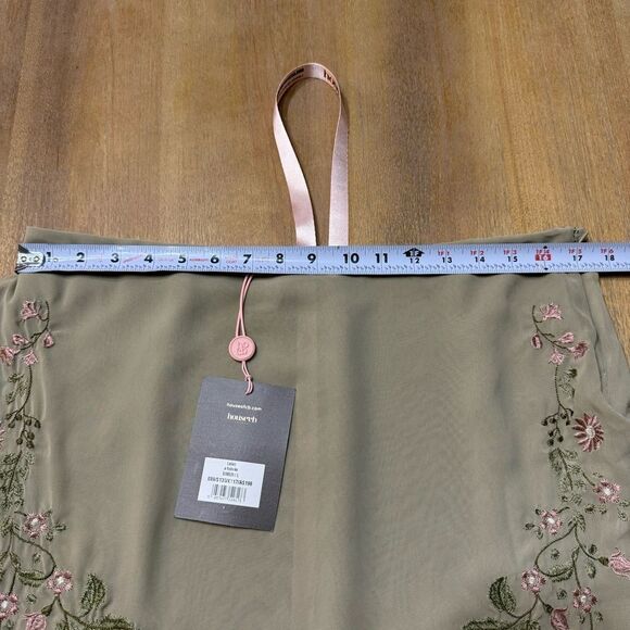 House of CB Lailah Embroidered Maxi Skirt‎ Low Rise Lightweight Georgette Large - Picture 5 of 15